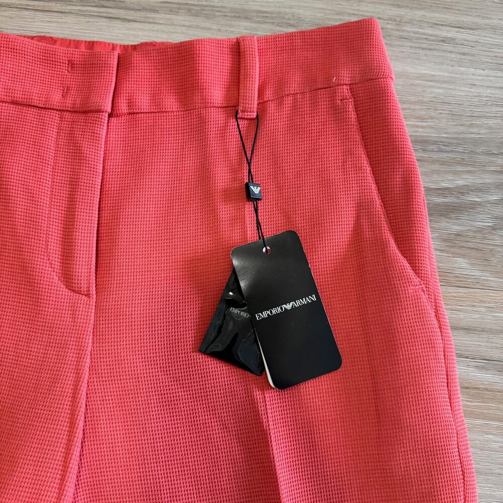 Emporio Armani | NWT Waffle Weave Un-hemmed Trousers Size 40 Italian - Picture 4 of 9